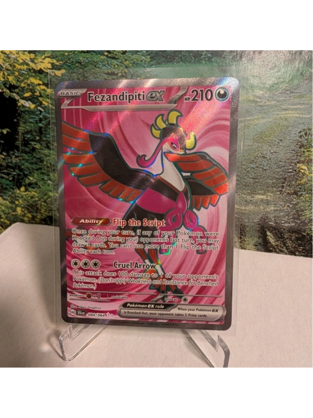 Pokémon TCG Fezandipiti EX 084/064 Shrouded Fable Ultra Rare Holo Card